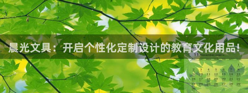 九游会网址最新地址：晨光文具：开启个性化